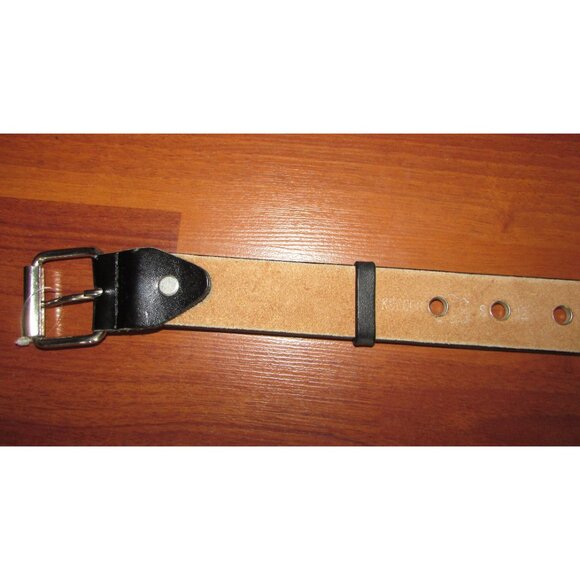 Black Genuine Leather Grommet Belt - Small - Picture 9 of 10